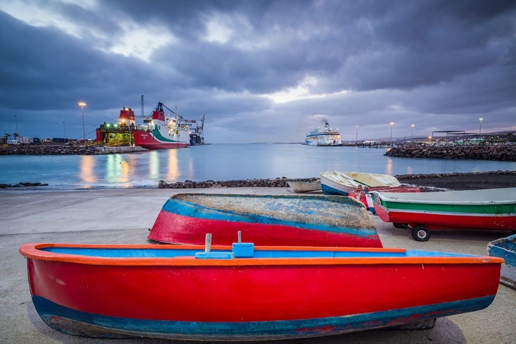 Picture of CANARY ISLANDS-FUERTEVENTURA ISLAND-PUERTO DEL ROSARIO-PORT-DAWN