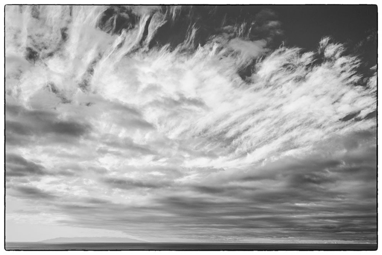 Picture of CANARY ISLANDS-LA PALMA ISLAND-PUERTO NAOS-DRAMATIC SKY AND VIEW TOWARDS EL HIERRO ISLAND