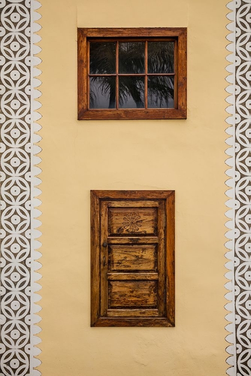 Picture of CANARY ISLANDS-LA PALMA ISLAND-PUNTALLANA-PARROQUIA SAN JUAN BAUTISTA CHURCH-WALL DETAIL