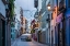 Picture of CANARY ISLANDS-LA PALMA ISLAND-SANTA CRUZ DE LA PALMA-CALLE ODALY-STREET AT DUSK