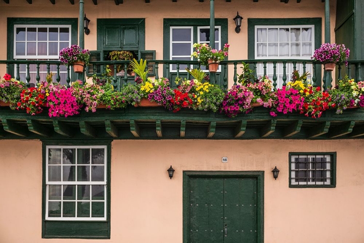 Picture of CANARY ISLANDS-LA PALMA ISLAND-SANTA CRUZ DE LA PALMA-TRADITIONAL CANARIAN HOUSE BALCONIES