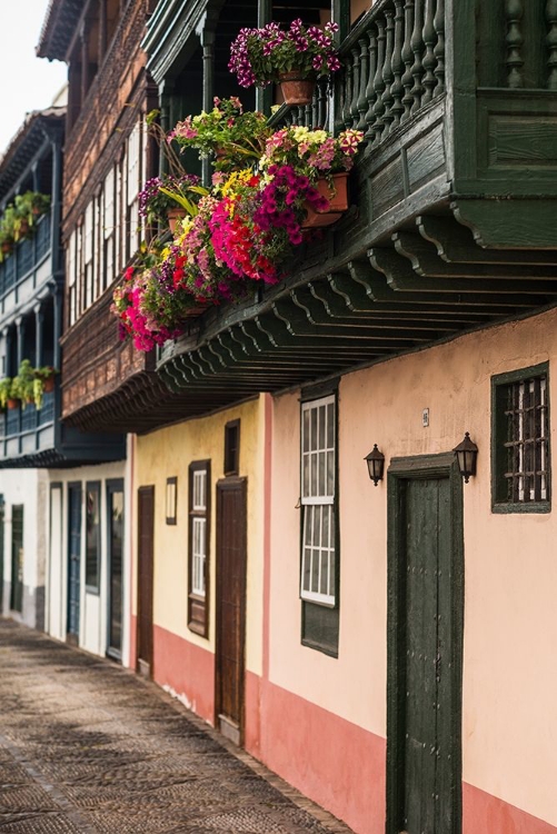 Picture of CANARY ISLANDS-LA PALMA ISLAND-SANTA CRUZ DE LA PALMA-TRADITIONAL CANARIAN HOUSE BALCONIES