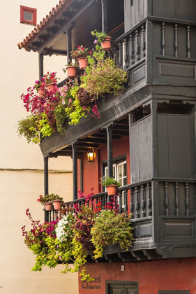 Picture of CANARY ISLANDS-LA PALMA ISLAND-SANTA CRUZ DE LA PALMA-TRADITIONAL CANARIAN HOUSE BALCONIES