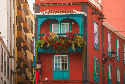 Picture of CANARY ISLANDS-LA PALMA ISLAND-SANTA CRUZ DE LA PALMA-TRADITIONAL CANARIAN HOUSE BALCONIES