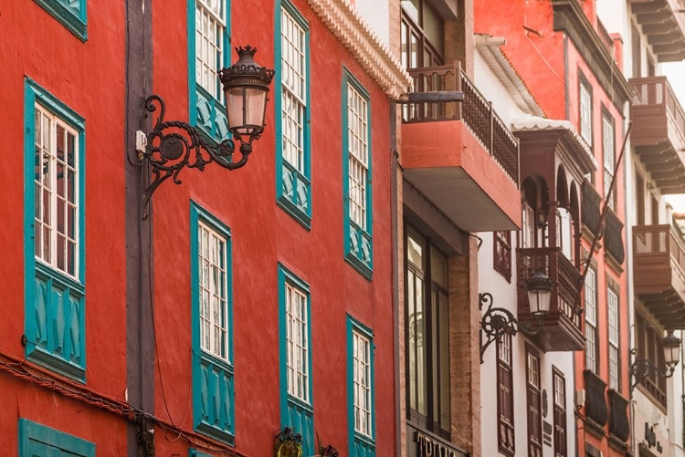 Picture of CANARY ISLANDS-LA PALMA ISLAND-SANTA CRUZ DE LA PALMA-TRADITIONAL CANARIAN HOUSE BALCONIES