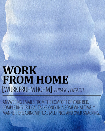 Picture of WORK FROM HOME WATERCOLOR BLUE