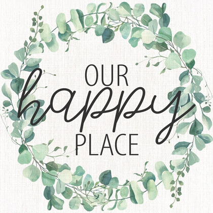 Picture of OUR HAPPY PLACE WREATH SQUARE
