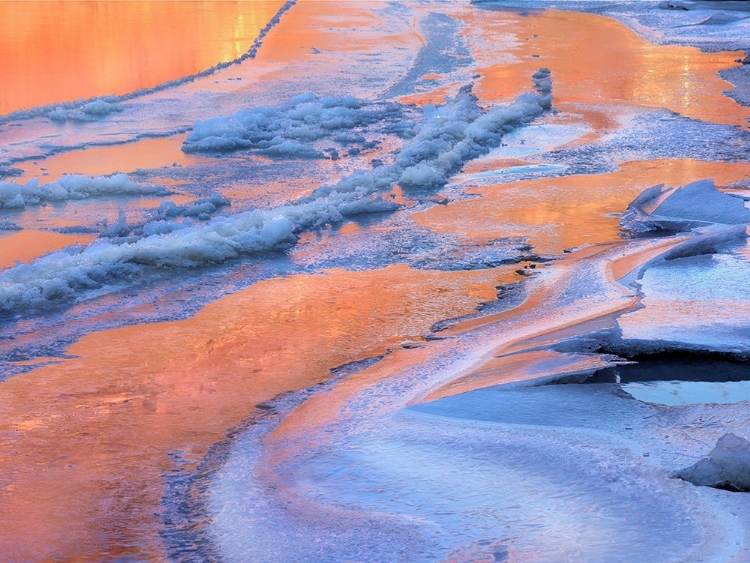 Picture of ICE ON COLORADO RIVER-CATARACT CANYON NEAR MOAB-UTAH