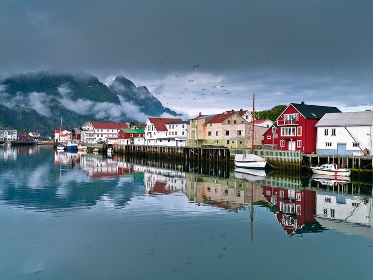 Picture of VILLAGE IN LOFOTEN-NORWAY
