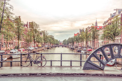 Picture of CANAL THROUGH AMSTERDAM CITY