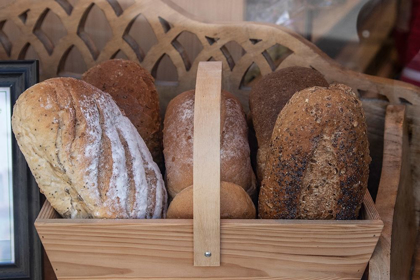 Picture of BASKET OF BREADS WAS FOUND SITTING ON A BENCH OUTSIDE A BAKERY IN GLASTONBURY-ENGLAND