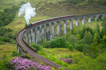 Picture of SCOTLAND THE JACOBITE TRAIN ON ELEVATED TRACK