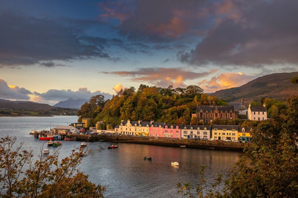 Picture of PORTREE HARBOR PORTREE IS THE CAPITAL TOWN ON THE ISLE OF SKYE-SCOTLAND