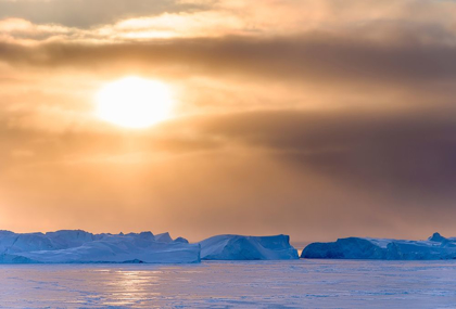 Picture of SUNSET DURING WINTER AT THE ILULISSAT FJORD-LOCATED IN THE DISKO BAY IN WEST GREENLAND