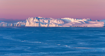 Picture of SUNRISE DURING WINTER AT THE ILULISSAT FJORD-LOCATED IN THE DISKO BAY IN WEST GREENLAND