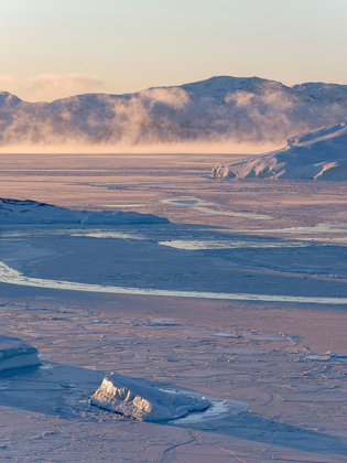 Picture of SUNRISE DURING WINTER AT THE ILULISSAT FJORD-LOCATED IN THE DISKO BAY IN WEST GREENLAND