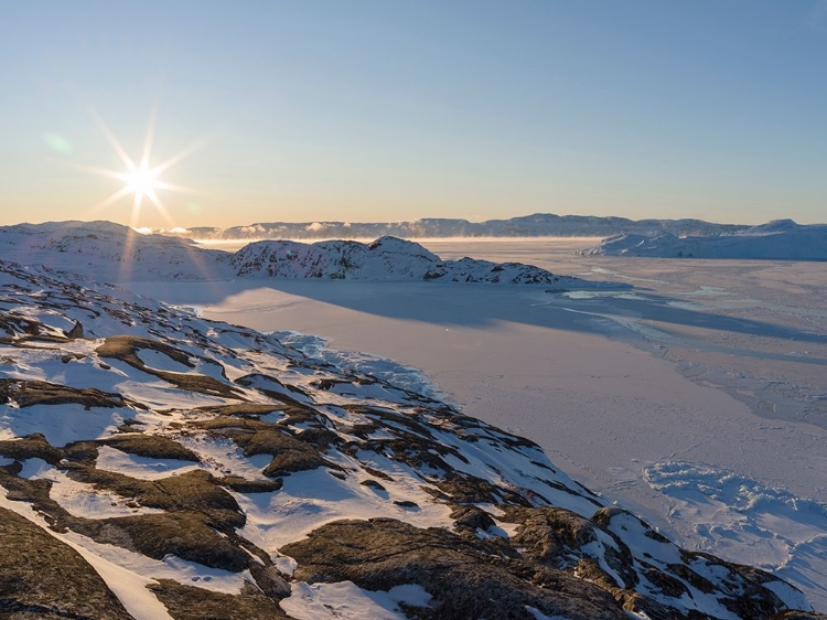 Picture of SUNRISE DURING WINTER AT THE ILULISSAT ICEFJORD-LOCATED IN THE DISKO BAY IN WEST GREENLAND