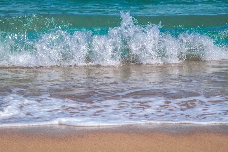 Picture of WAVE CRASHING ON GOLDEN SANDY BEACH