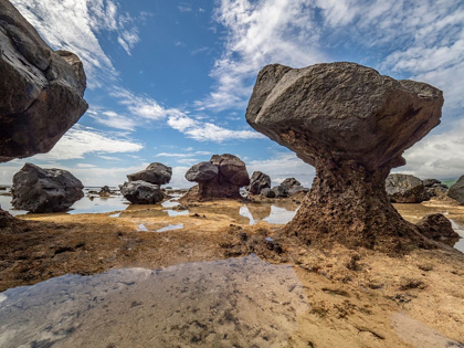 Picture of FIJI-TAVEUNI ISLAND ROCK FORMATIONS ON THE BEACH OF LAVENA SHOWING EROSION