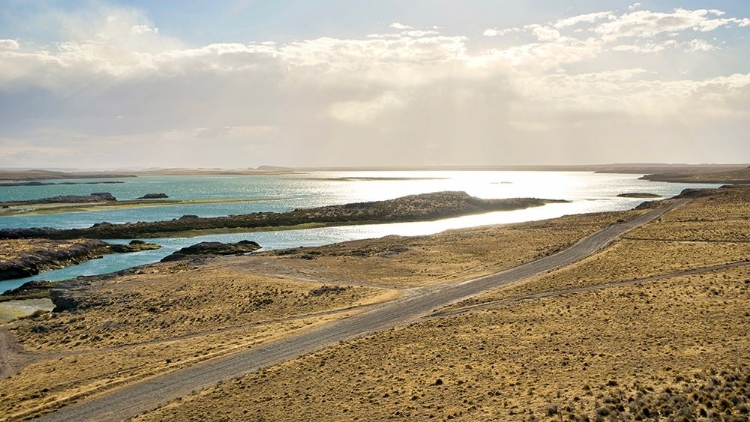 Picture of ARGENTINA-SANTA CRUZ PUERTO DESEADO-DESEADO RIVER ESTUARY IN LOW TIDE