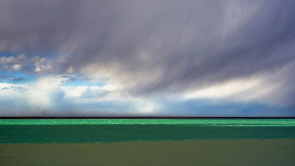 Picture of ARGENTINA-SANTA CRUZ PUERTO SANTA CRUZ-RIVER SANTA CRUZ UNDER STORMY CLOUDS