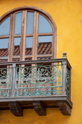 Picture of SOUTH AMERICA-COLOMBIA-CARTAGENA TYPICAL HISTORIC COLONIAL ARCHITECTURE-BALCONY DETAIL