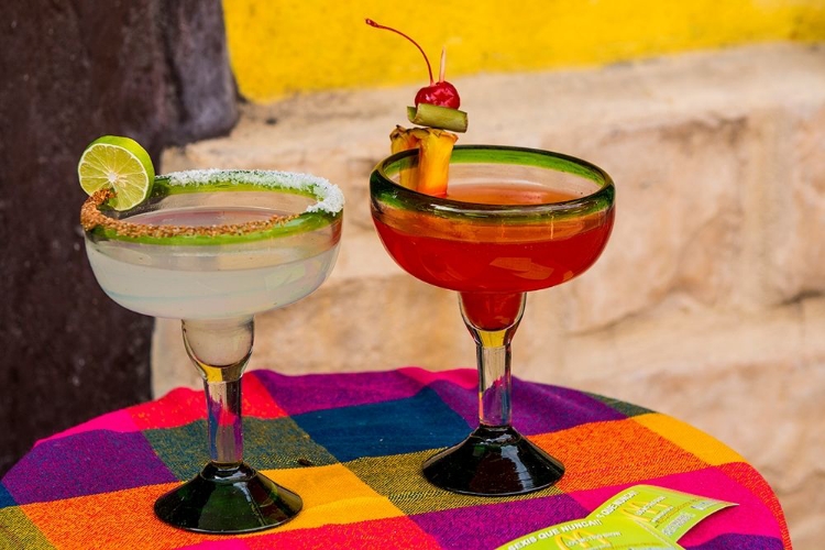 Picture of LOCAL DRINKS ON TABLE TLAQUEPAQUE-NEAR GUADALAJARA-JALISCO-MEXICO