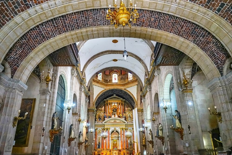 Picture of ARCH ENTRANCE BASILICA ALTAR SANTO DOMINGO CHURCH-MEXICO CITY-MEXICO