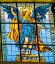 Picture of COLORFUL ARCHANGEL GABRIEL STAINED GLASS CATHEDRAL PUEBLA-MEXICO BUILT IN 15 TO 1600S