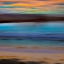 Picture of ALASKA-JUNEAU ABSTRACT SUNSET OVER OCEAN 
