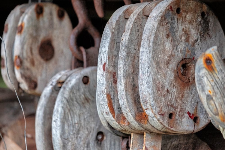 Picture of ANTIQUE BLOCK AND TACKLE-WRANGELL-ALASKA-USA