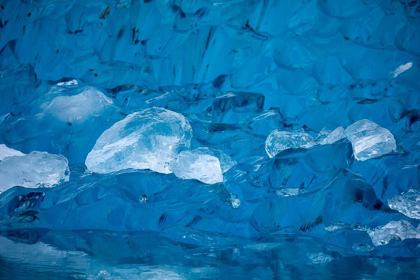 Picture of ALASKA-CLOSE-UP VIEW OF DEEP BLUE ICEBERG FLOATING NEAR CALVING FACE OF LECONTE GLACIER