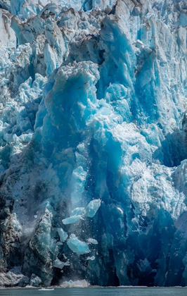 Picture of ALASKA-TRACY ARM-FORDS TERROR WILDERNESS-ICEBERGS CALVING FROM BLUE ICE FACE OF SOUTH SAWYER GLACIER