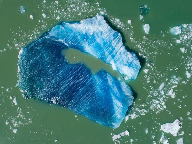 Picture of ALASKA-TRACY ARM-AERIAL VIEW OF FLOATING ICEBERG CALVED FROM SOUTH SAWYER GLACIER IN TRACY ARM