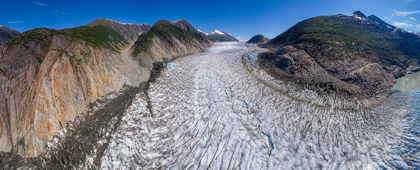 Picture of ALASKA-TRACY ARM-PANORAMIC AERIAL VIEW OF CREVASSED SURFACE OF SAWYER GLACIER IN TRACY ARM