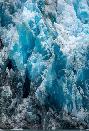 Picture of ALASKA-TRACY ARM-DARK BLUE ICE ON SHATTERED FACE OF SOUTH SAWYER GLACIER IN TRACY ARM