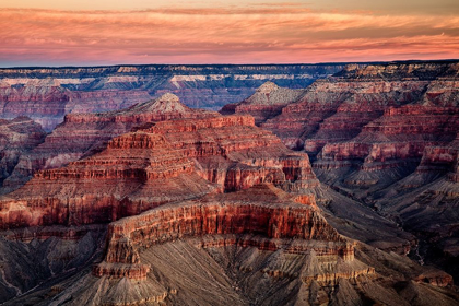 Picture of ARIZONA-GRAND CANYON NATIONAL PARK-DAWN FROM BETWEEN HOPI POINT AND POWELL POINT