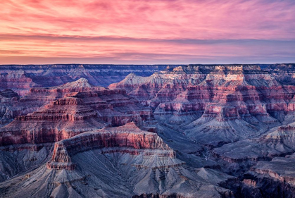 Picture of ARIZONA-GRAND CANYON NATIONAL PARK-DUSK FROM HOPI POINT