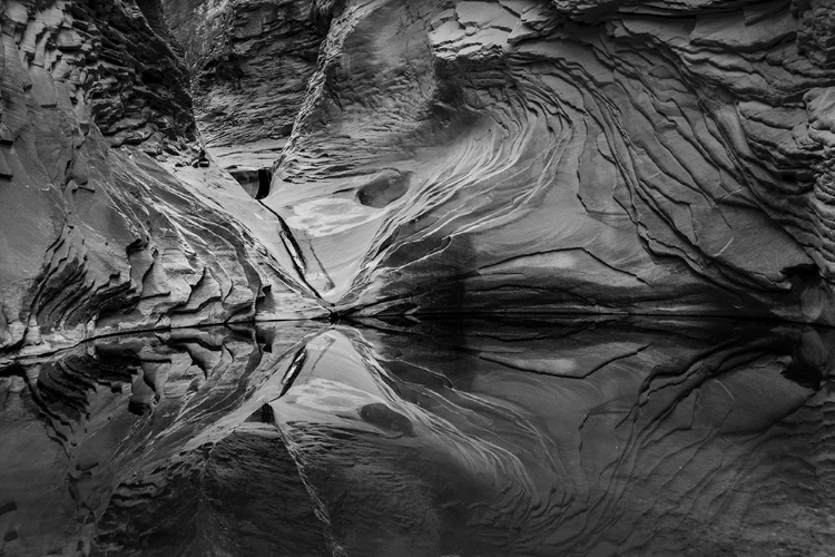 Picture of ABSTRACT BLACK AND WHITE REFLECTION IN NORTH CANYON-GRAND CANYON NATIONAL PARK-ARIZONA-USA