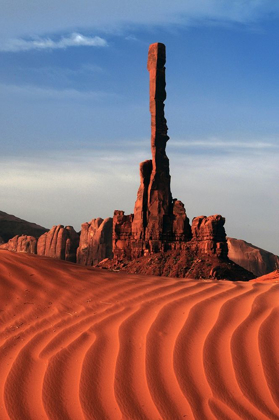 Picture of TOTEM POLE-SAND RIPPLES-MONUMENT VALLEY-ARIZONA-USA