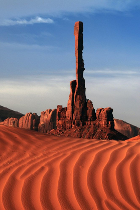 Picture of TOTEM POLE-SAND RIPPLES-MONUMENT VALLEY-ARIZONA-USA