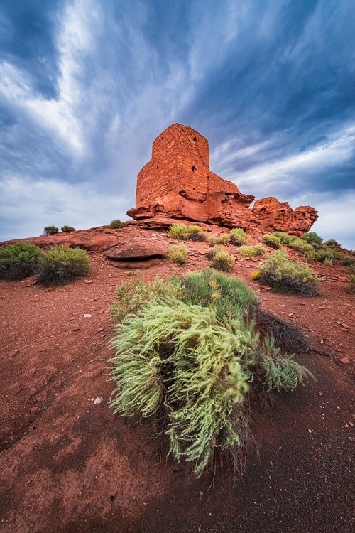 Picture of EVENING LIGHT ON WUKOKI RUIN-WUPATKI NATIONAL MONUMENT-ARIZONA