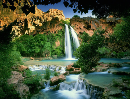 Picture of HAVASU FALLS AT THE BOTTOM OF THE GRAND CANYON IN ARIZONA