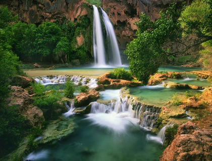 Picture of HAVASU FALLS AT THE BOTTOM OF THE GRAND CANYON IN ARIZONA