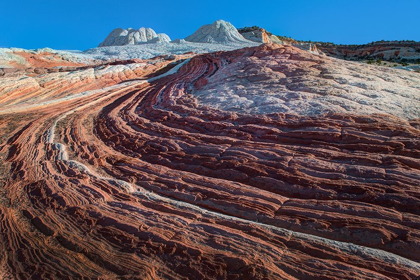 Picture of SWIRLS OF COLORED SANDSTONE IN THE WHITE POCKETS AREA IN NORTHERN ARIZONA