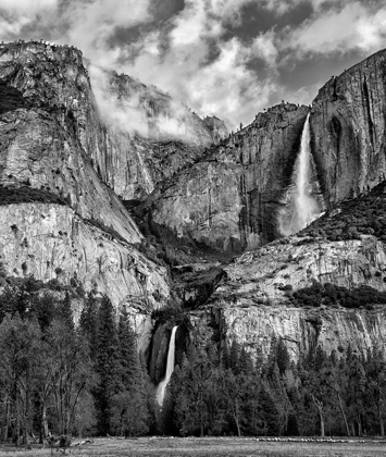 Picture of CALIFORNIA-YOSEMITE NATIONAL PARK-UPPER AND LOWER YOSEMITE FALLS AT SUNRISE