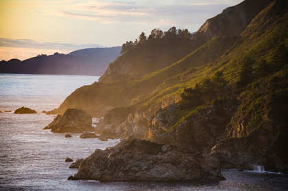 Picture of COASTAL CLIFFS AT SUNSET-JULIA PFEIFFER BURNS STATE PARK-BIG SUR-CALIFORNIA-USA