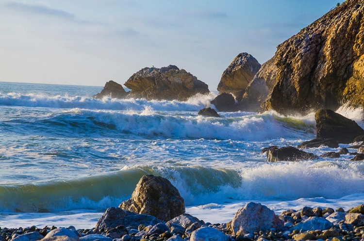 Picture of LARGE WAVES ON ROCKAWAY BEACH-PACIFICA-CALIFORNIA-USA