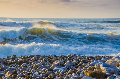 Picture of LARGE WAVES ON ROCKAWAY BEACH-PACIFICA-CALIFORNIA-USA