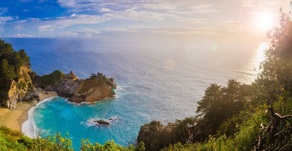 Picture of SUNSET-MCWAY FALLS-JULIA PFEIFFER BURNS STATE PARK-BIG SUR-CALIFORNIA-USA